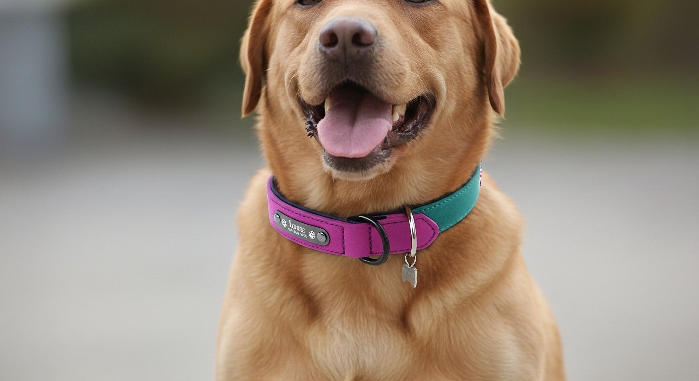 Pawvi™ Genuine Leather Adjustable Dog Collar