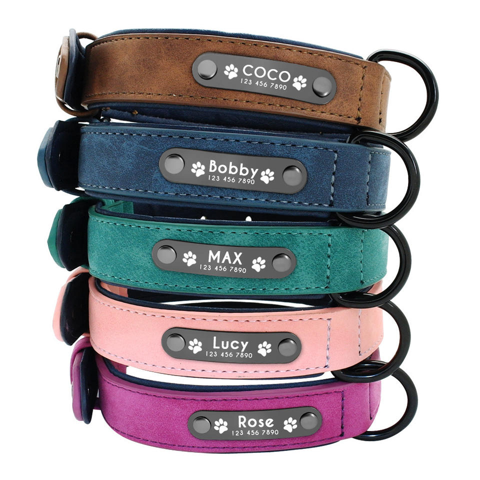 Pawvi™ Genuine Leather Adjustable Dog Collar